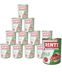 Rinti Nassfutter Hund - Kennerfleisch Nassfutter für Hunde, 12 x 400 g
