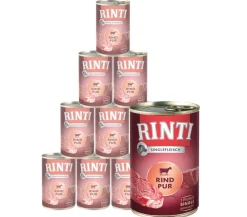 Rinti Nassfutter Hund - Nassfutter für Hunde Singlefleisch Pur, 12 x 400 g