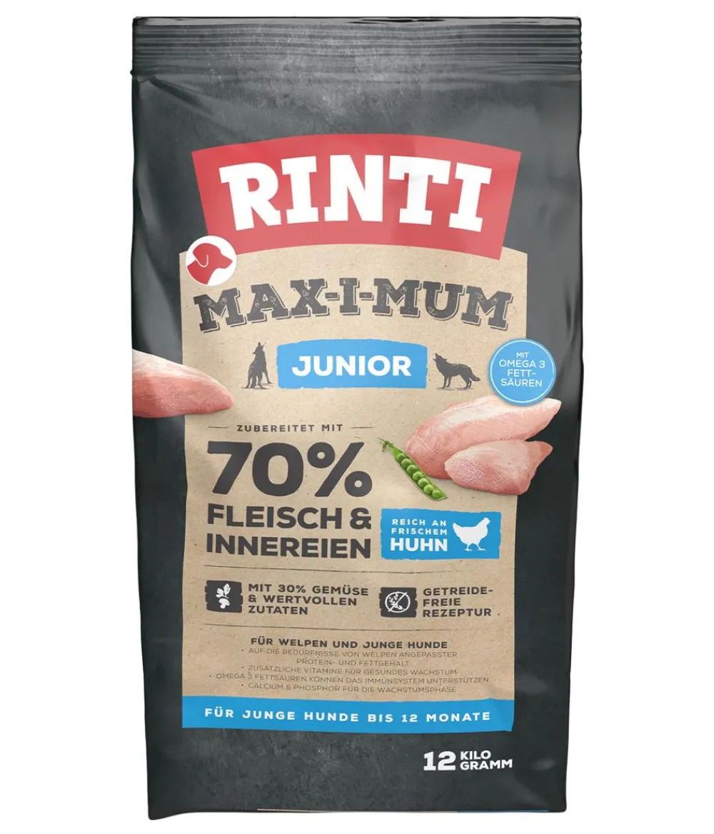 Rinti Trockenfutter für Hunde MAX-I-MUM Junior, Huhn Outlet
