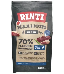 Rinti Trockenfutter Hund - Trockenfutter für Hunde MAX-I-MUM Fresh Adult, Ente