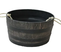 Roto Kunststoff-Fass Mambo mit Griff, rund, , ca. Ø59/H30 cm Braun Outlet