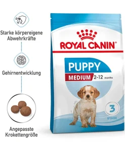 ROYAL CANIN® Trockenfutter Hund - Trockenfutter für Hunde Medium Puppy