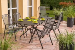 Royal Garden Streckmetall-Gartentisch, ca. B145/H74/T90 cm Grau Clearance