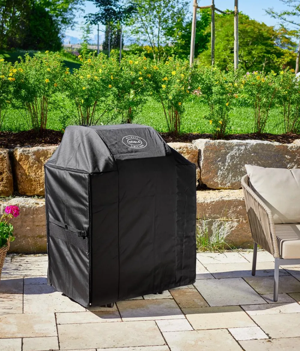 Rösle Gasgrills - Abdeckhaube VIDERO G4 / G4-S / ALLFLAME 4, ca. B60/H115/T141 cm Schwarz