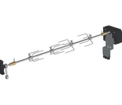 Rösle Grillzubehör - elektrischer Drehspieß Blazeflame, ca. L104 cm Silber
