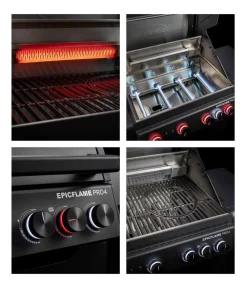 Rösle Gasgrills - Gasgrill Epicflame Pro 4 50 mbar, ca. B119/H138/T61 cm Schwarz