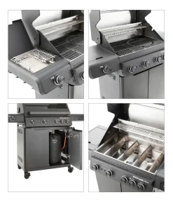 Rösle Gasgrills - Gasgrill Epicflame Pro 4 50 mbar, ca. B119/H138/T61 cm Schwarz