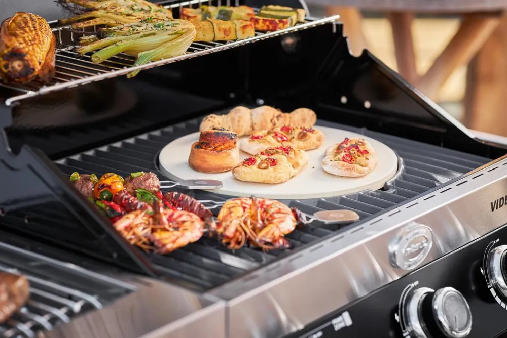 Rösle Grillrost & -Einsätze|Grillzubehör - Pizzastein Vario, Ø 30,5 cm Hellbraun