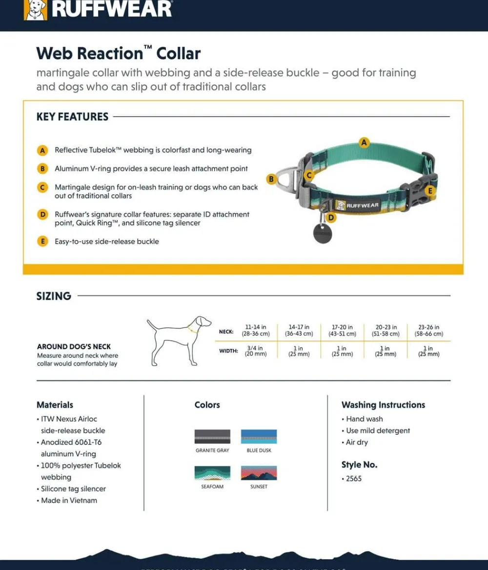 RUFFWEAR® Hundehalsbänder & Geschirre > Hundehaband Web Reaction™
