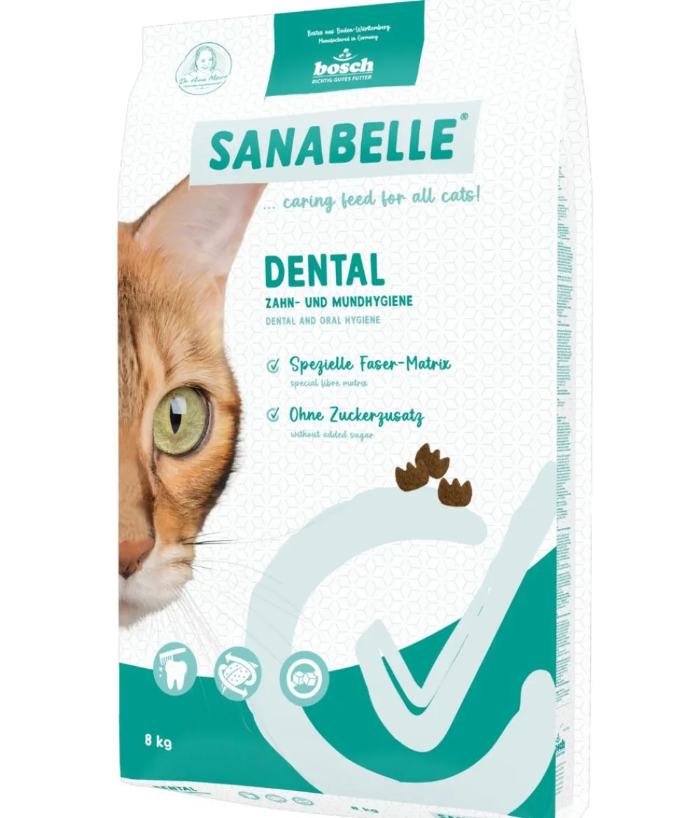 Sanabelle® Trockenfutter Katze - Care Trockenfutter für Katzen Dental Adult, Geflügel