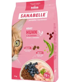 Sanabelle® Trockenfutter Katze - Life Trockenfutter für Katzen Adult, Huhn & Preiselbeeren