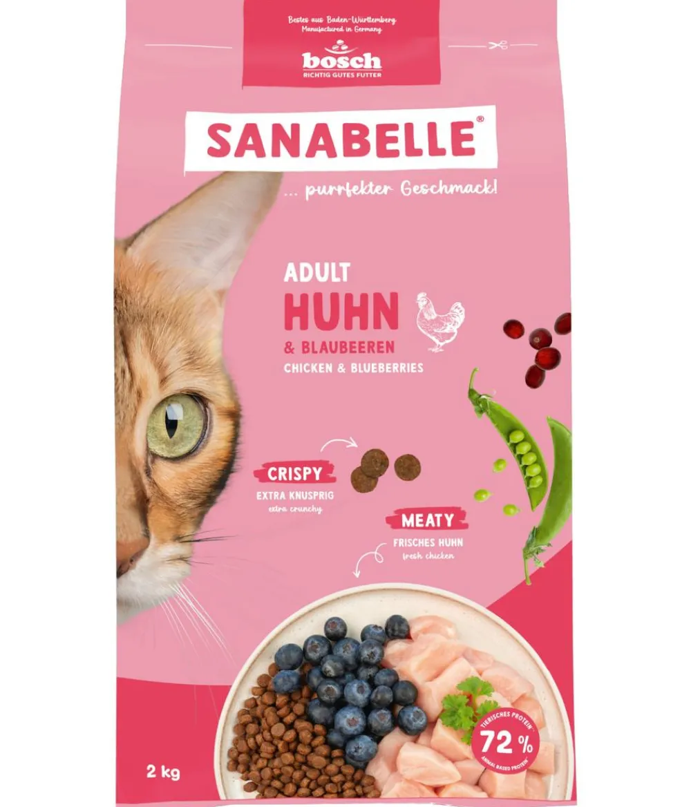 Sanabelle® Trockenfutter Katze - Life Trockenfutter für Katzen Adult, Huhn & Preiselbeeren
