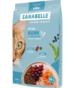 Sanabelle® Trockenfutter Katze - Life Trockenfutter für Katzen Kitten, Huhn & Preiselbeeren