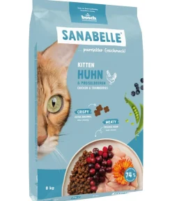 Sanabelle® Trockenfutter Katze - Life Trockenfutter für Katzen Kitten, Huhn & Preiselbeeren