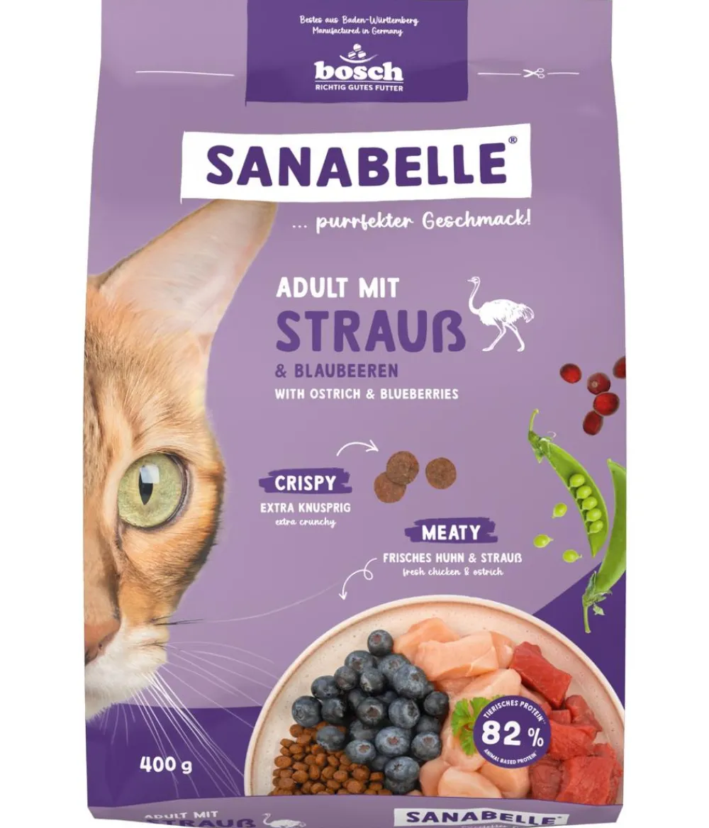 Sanabelle® Trockenfutter Katze - Life Trockenfutter für Katzen Adult, Forelle & Blaubeeren