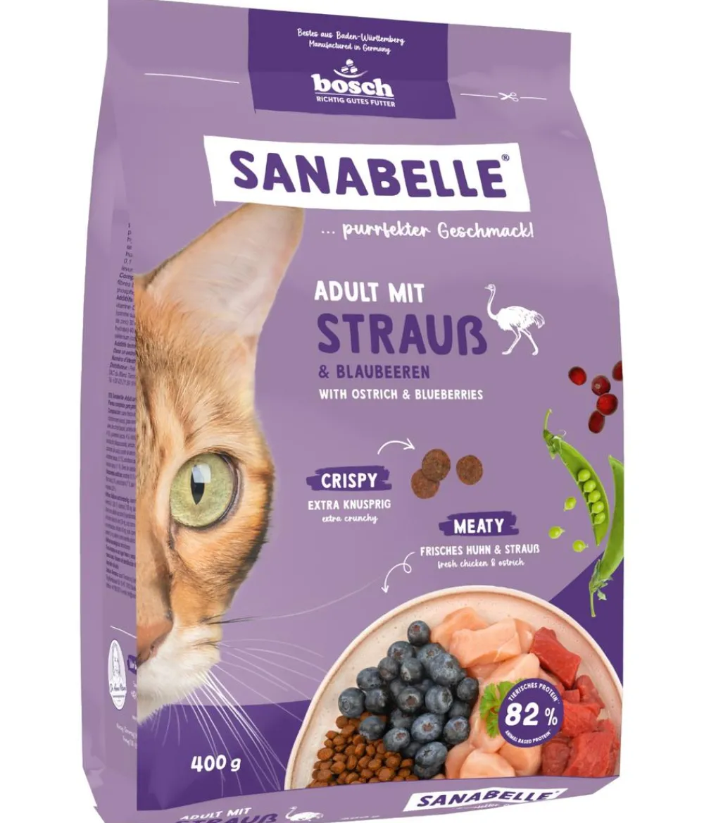 Sanabelle® Trockenfutter Katze - Life Trockenfutter für Katzen Adult, Forelle & Blaubeeren