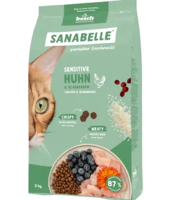 Sanabelle® Trockenfutter Katze - Life Trockenfutter für Katzen Sensitiv Adult, Huhn & Preiselbeeren