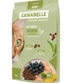 Sanabelle® Life Trockenfutter für Katzen No Grain Adult, Huhn & Blaubeere Hot