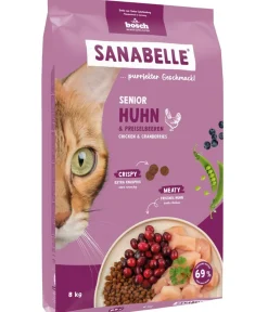 Sanabelle® Trockenfutter Katze - Life Trockenfutter für Katzen Senior, Huhn & Preiselbeeren