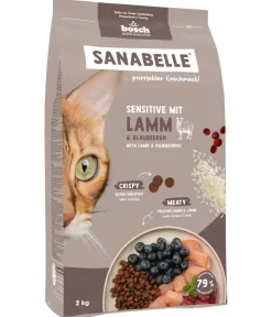 Sanabelle® Trockenfutter für Katzen Sensitiv Adult, Lamm & Blaubeeren Clearance