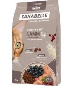 Sanabelle® Trockenfutter für Katzen Sensitiv Adult, Lamm & Blaubeeren Clearance