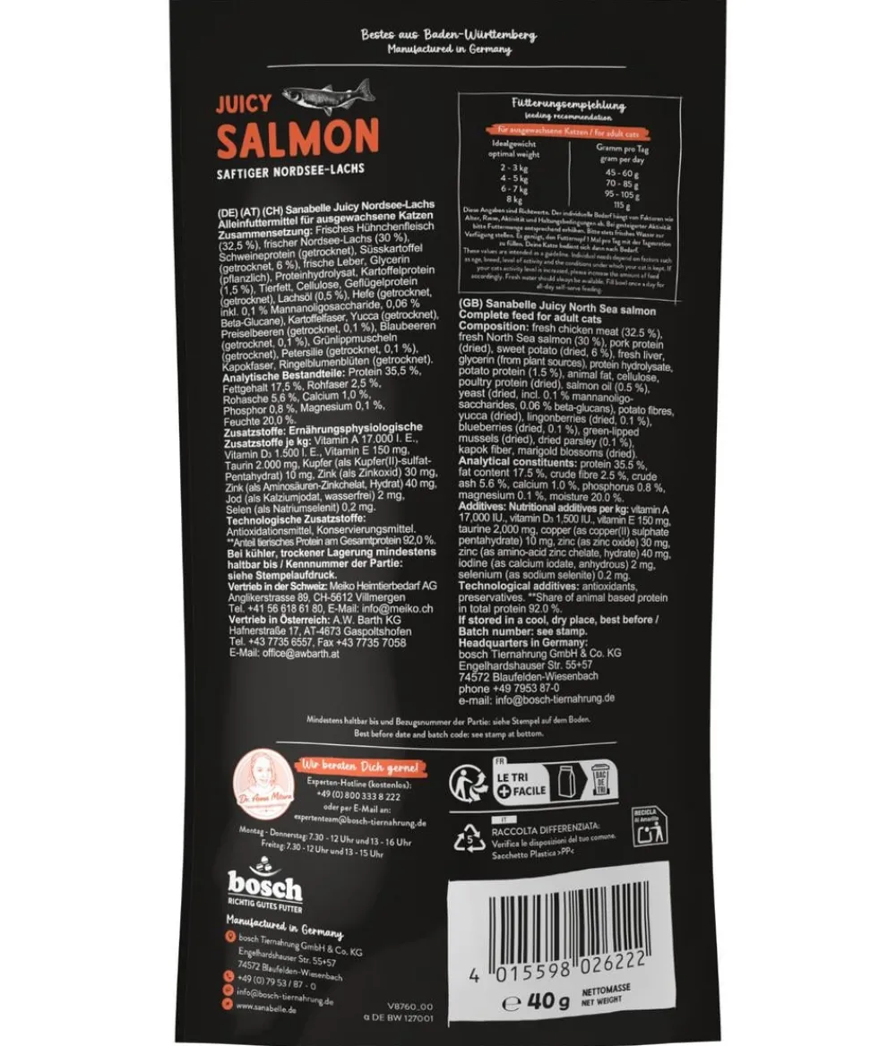 Sanabelle® Trockenfutter Katze - Trockenfutter für Katzen Adult, Juicy Nordsee-Lachs