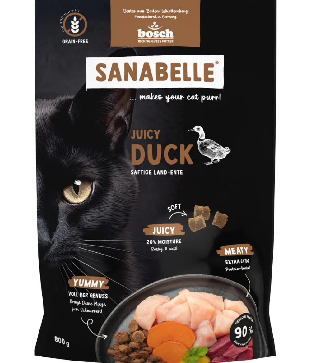 Sanabelle® Trockenfutter Katze - Trockenfutter für Katzen Adult, Juicy Land-Ente