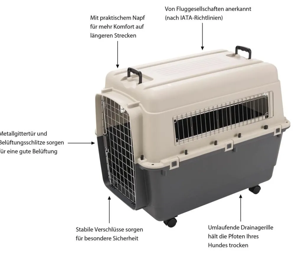Savic Hundetransportboxen - Reisebox Andes inkl. Rollen, , ca. B100/H80/T67 cm