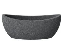 Scheurich Pflanzkübel & Blumenkästen - Kunststoff-Jardiniere Wave Globe, oval, ca. B58/H23/T24 cm Schwarz