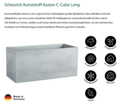 Scheurich Pflanzkübel & Blumenkästen > Kunststoff-Kasten C-Cube Long, rechteckig