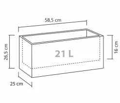Scheurich Pflanzkübel & Blumenkästen > Kunststoff-Kasten C-Cube Long, rechteckig