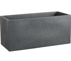 Scheurich Pflanzkübel & Blumenkästen - Kunststoff-Kasten C-Cube Long, rechteckig Schwarz