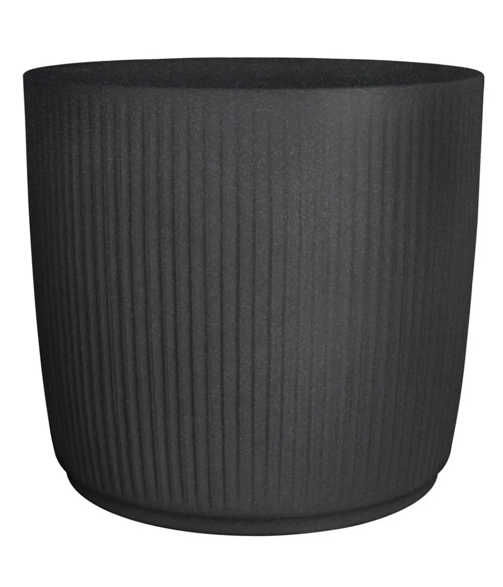 Scheurich Kunststoff-Pflanztopf Linetto, rund Schwarz Sale