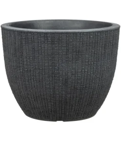 Scheurich Kunststoff-Topf Barceo, rund Schwarz Discount