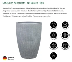 Scheurich Vasen|Pflanzkübel & Blumenkästen > Kunststoff-Topf Barceo High, rund