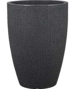 Scheurich Vasen|Pflanzkübel & Blumenkästen - Kunststoff-Topf Barceo High, rund Schwarz