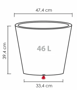 Scheurich Kunststoff-Topf C-Cone, rund Schwarz Sale