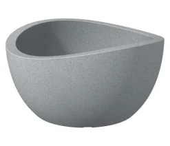 Scheurich Kunststoff-Topf Wave Globe, rund, ca. Ø39,3/H21 cm Grau Sale