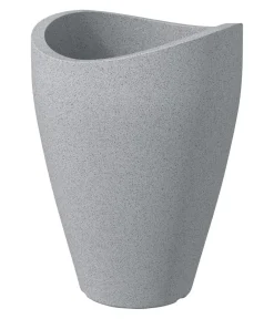 Scheurich Kunststoff-Topf Wave Globe, rund, ca. Ø50,5/H67 cm Grau New