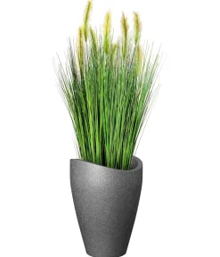 Scheurich Blumentöpfe & Übertöpfe - Kunststoff-Topf Wave Globe, rund, ca. Ø50,5/H67 cm Schwarz