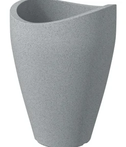 Scheurich Kunststoff Topf Wave Globe High, konisch Grau Clearance