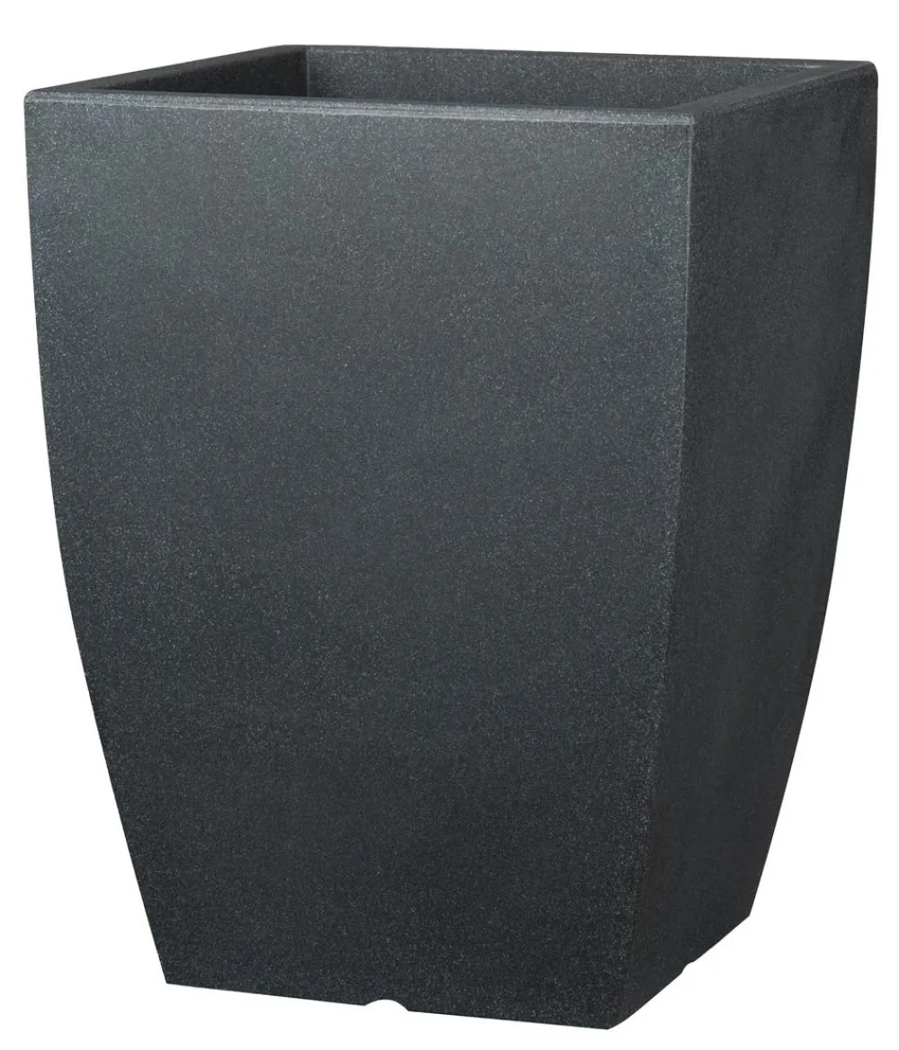 Scheurich Vasen|Blumentöpfe & Übertöpfe > Kunststoff-Vase Bologna, eckig, anthrazit