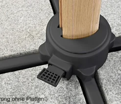 Schneider Schirme Schneider Ampelschirm Rhodos Twist Woody, quadratisch, ca. B300/T300 cm Natur Discount