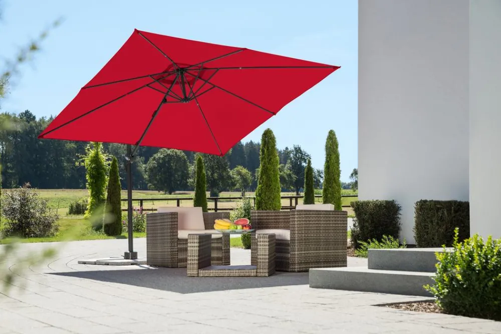 Schneider Schirme Sonnenschirme > Schneider Ampelschirm Rhodos Junior, quadratisch, ca. B270/T270 cm