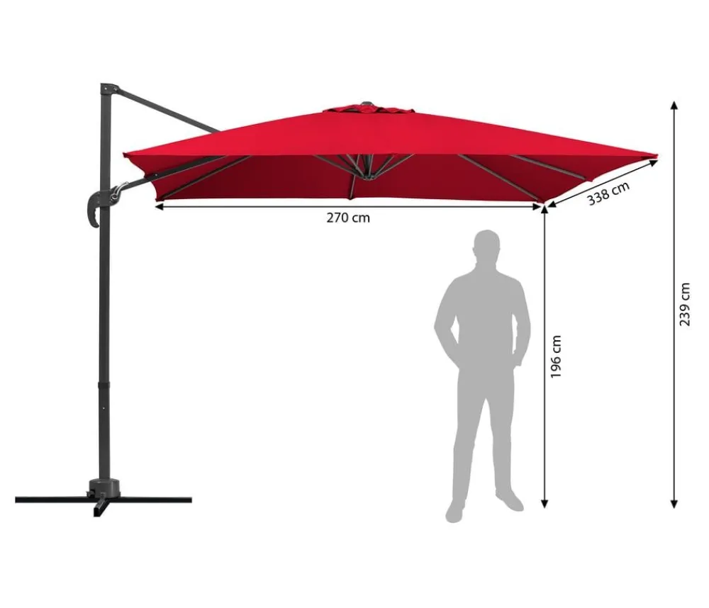 Schneider Schirme Sonnenschirme > Schneider Ampelschirm Rhodos Junior, quadratisch, ca. B270/T270 cm