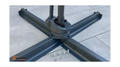 Schneider Schirme Schneider Ampelschirm Rhodos Smart, quadratisch, ca. B300/T300 cm Natur