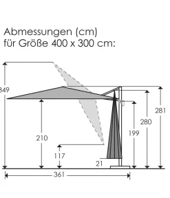 Schneider Schirme Sonnenschirme - Schneider Ampelschirm Rhodos Grande Beige