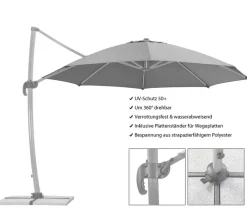 Schneider Schirme Sonnenschirme > Schneider Ampelschirm Rhodos, rund, ca. Ø350 cm