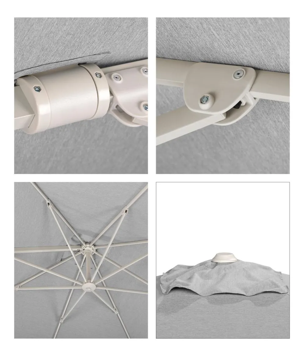 Schneider Schirme Schneider Ampelschirm Rhodos Twist Comfy, quadratisch, ca. B300/T300 cm Grau Online