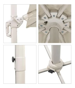 Schneider Schirme Sonnenschirme - Schneider Ampelschirm Rhodos Twist Comfy, quadratisch, ca. B300/T300 cm Natur